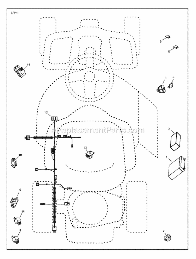 Electrical Diagram and Parts List for WE261 2010-12 - 96024000201 Weed Eater Lawn Tractor